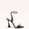 Clarita Bell Crystals 100 Black Sandals R/24 35 Black Nappa/Crystals