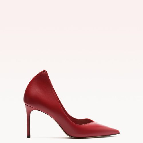 Pandora 85 Pumps R/25 35 Red Suede & Nappa Leather