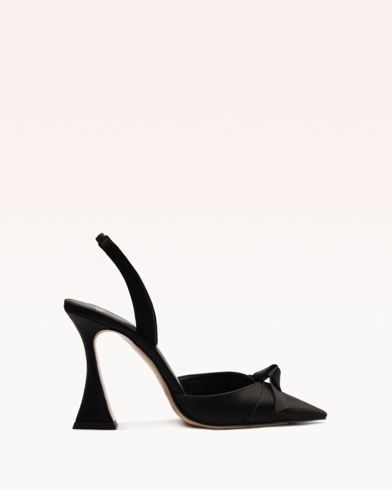 Clarita Bell Slingback 100 Black Pumps R/24 35 Black Royal Satin