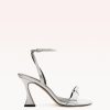 Clarita Bell 85 Metallic Argento Sandals S/24 35 Argento Metallic Wash Nappa