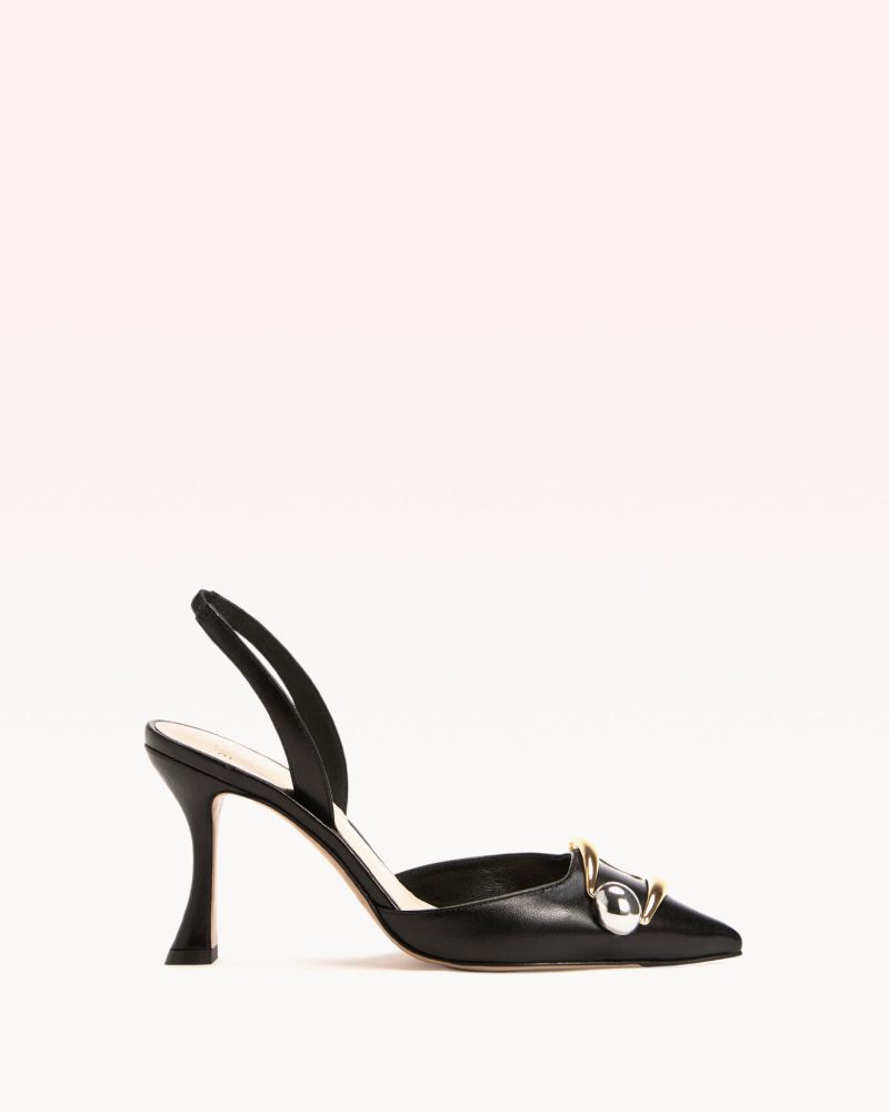 Harper Slingback 85 Sandal Pumps F/24 35 Black Nappa Kiss