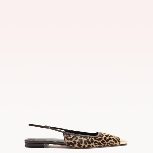 Olivia Flat Leopard Flats P/24 35 Animal Print Leopard Pony/Nappa Leather/Nappa Ki