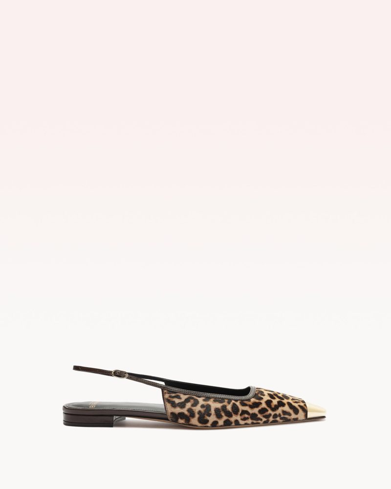 Olivia Flat Leopard Flats P/24 35 Animal Print Leopard Pony/Nappa Leather/Nappa Ki