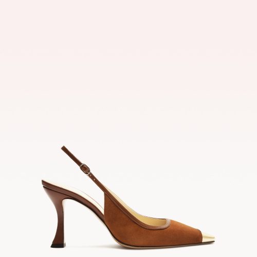 Olivia 85 Espresso Pumps P/24 35 Espresso Suede & Nappa Leather