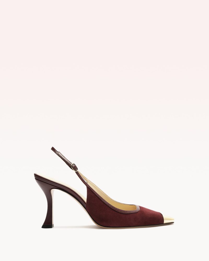 Olivia 85 Cherry Lacquer Pumps P/24 35 Cherry Lacquer Suede & Nappa Leather