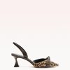 Clarita Bell Slingback 60 Leopard Pumps P/24 35 Animal Print Leopard Pony/Nappa Leather/Nappa Ki