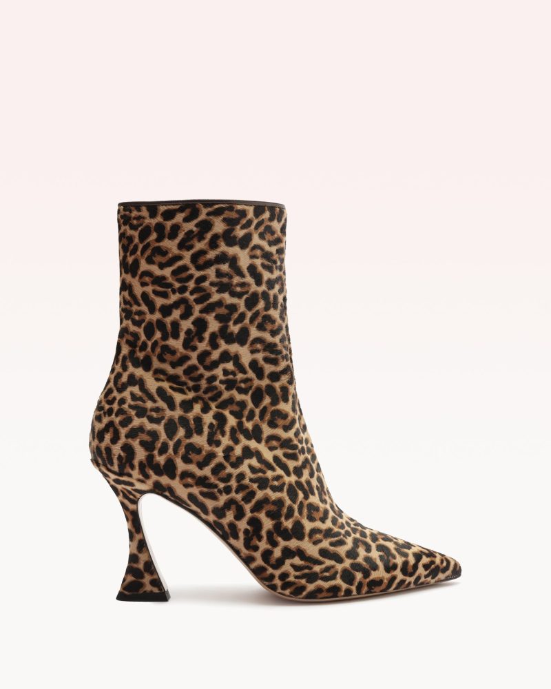 Bell Bootie 85 Leopard Booties P/24 35 Animal Print Leopard Pony/Nappa Leather/Nappa Ki