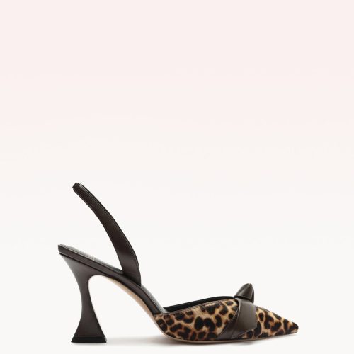 Clarita Bell Slingback 85 Leopard Pumps P/24 35 Light Beige & Dark Brown Animal Print