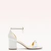 Clarita Block 60 White Sandals Core 35 White Nappa Leather