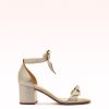 Clarita Block 60 Golden Sandals Core 35 Golden Metallic Leather