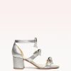 New Lolita 60 Metallic Sandals Carry Over 35 Silver Metallic Leather