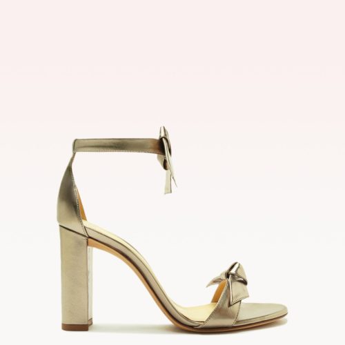 Clarita Block 90 Metallic Luna Sandals Core 35 Luna Metallic Leather