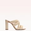 Camille Block 90 Eggshell Sandals Pre Fall 22 - C3 35 Eggshell Nappa Leather