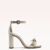 Clarita Bridal Block 90 Brut Sandals Bridal 35 Brut Metallic Leather