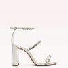 Alexa Crystals Bridal 90 White Sandals Bridal 35 White Nappa Fantasy Leather/Crystal