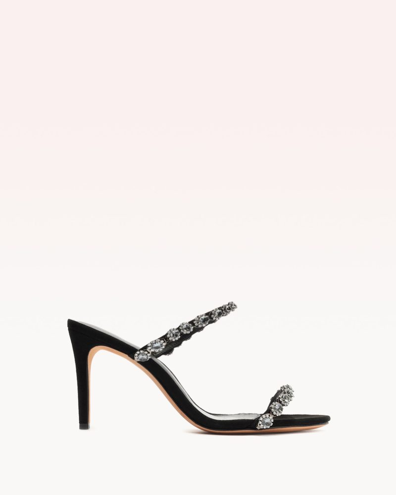 Cara Mule 85 Black Sandals Pre Fall 22 - C2 35 Black Suede