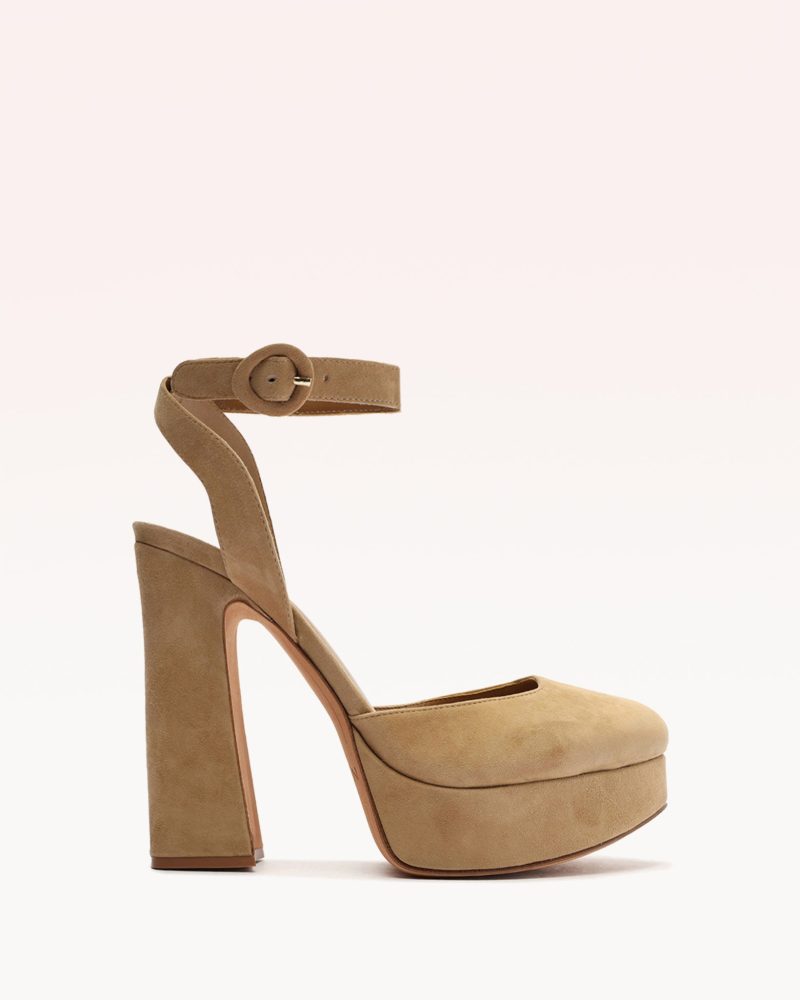 Vita Platform Suede Nut Pumps Fall 22 35 Nut Suede