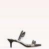 Marcella 50 Sandals Sale 35 Black SUEDE/VINYL/SCINTILLA