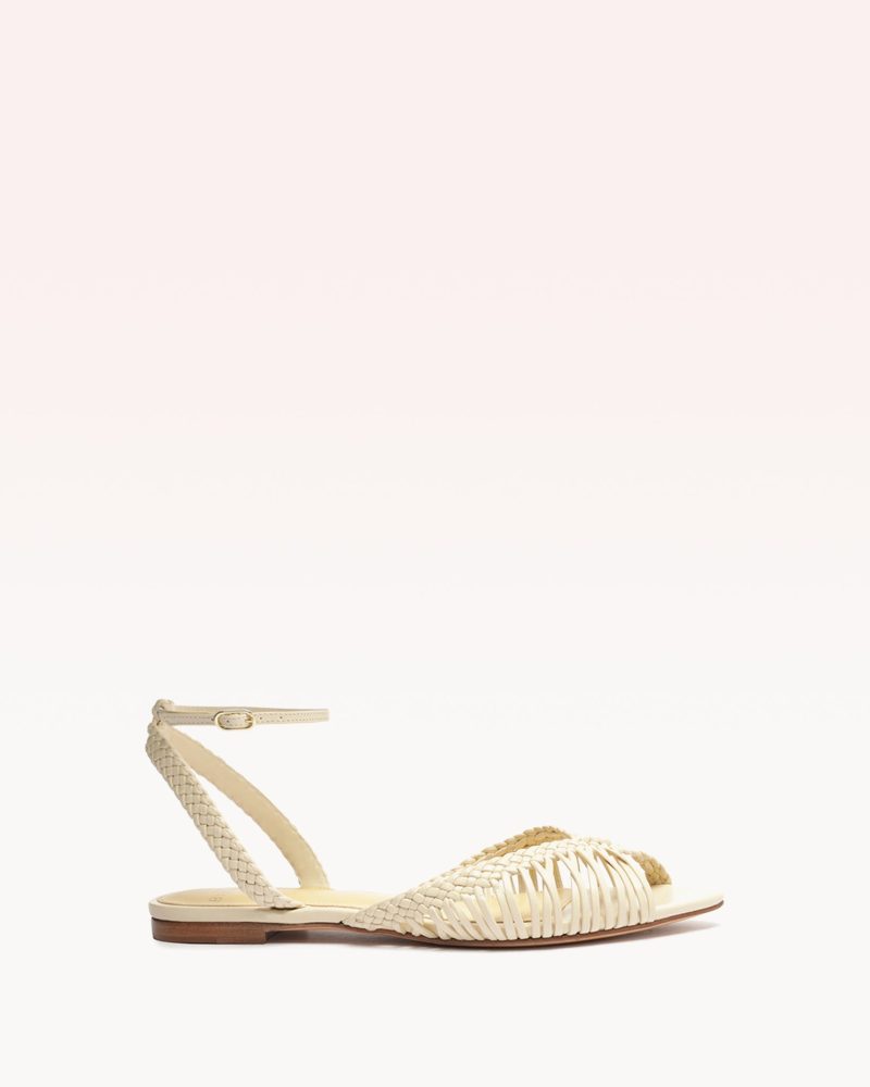 Agatha Flat Eggshell Flats S/23 35 Eggshell Nappa Leather