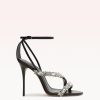 Aurora Crystal 100 Black Sandals PRE FALL 23 35 Black Nappa Leather