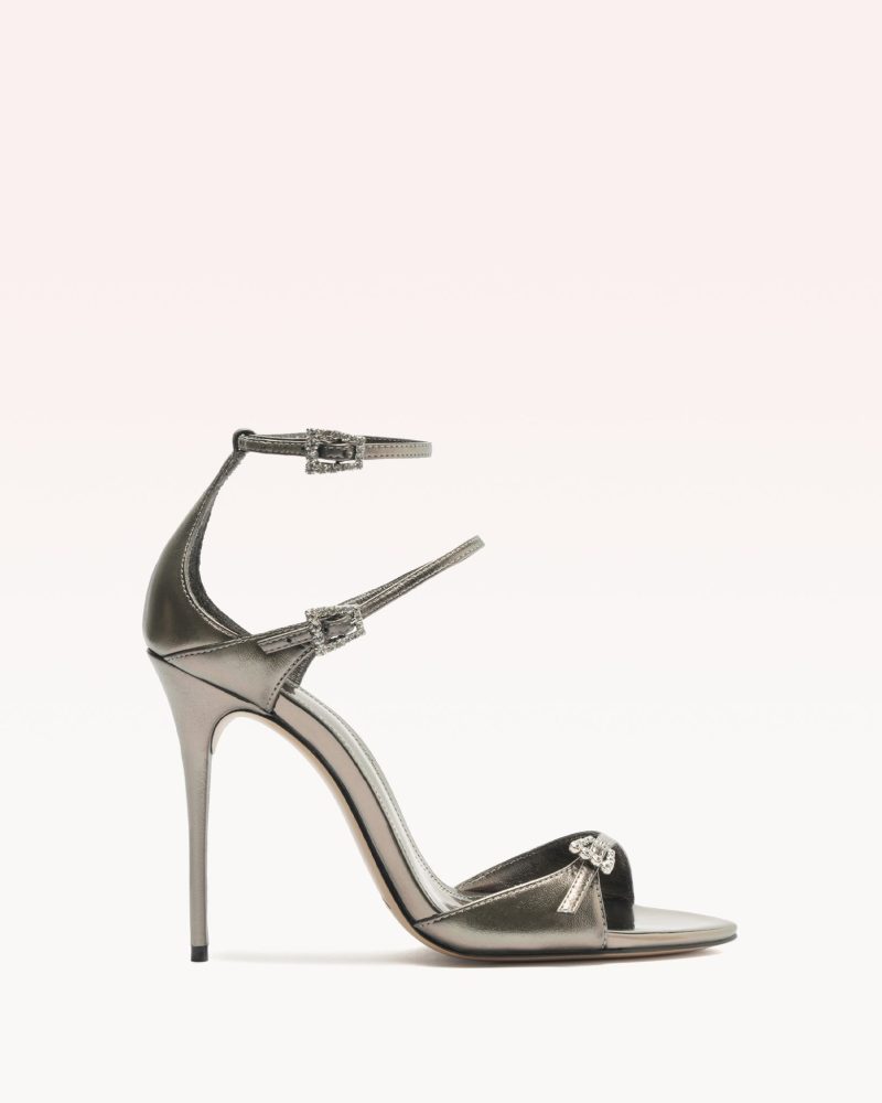 Ciara Crystals Sandals Holiday- R/25 35 Pewter Kid Soft Metal