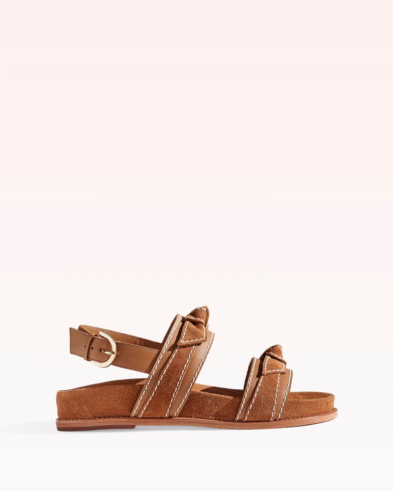 Clarita Sport Sandal Suede Cuoio Flats Carry Over 35 Cuoio Suede