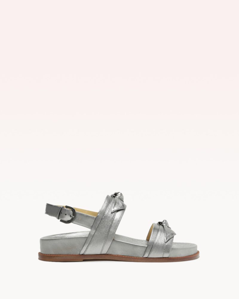 Clarita Sport Sandal Metallic Graphite Flats F/23 35 Graphite Metallic Leather