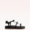 Slim Lolita Sport Sandal Black Flats Holiday- R/25 35 Black Nappa Leather