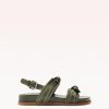 Clarita Sport Sandal Embroidery Sage Leaf Flats P/24 35 Sage Leaf Nappa Kiss/Embroidery Leather/Nappa Ki