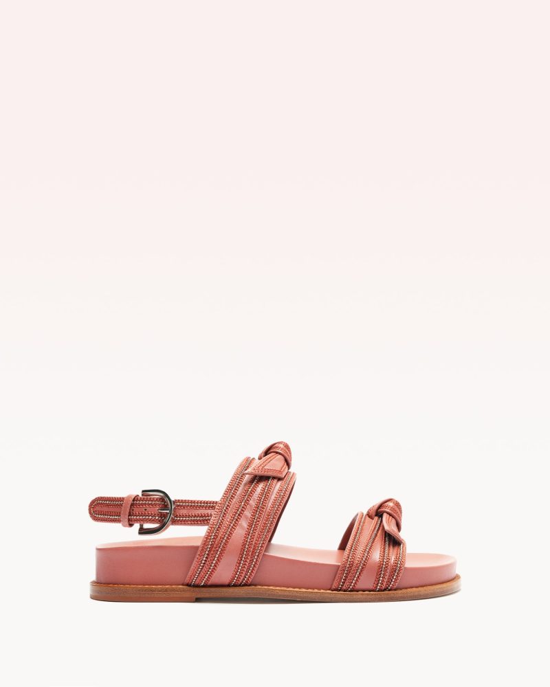 Clarita Sport Sandal Embroidery Clay Flats P/24 35 Clay Nappa Kiss/Embroidery Leather/Nappa Ki