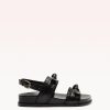 Regina Sport Sandal Flats F/24 35 Black Nappa Kiss