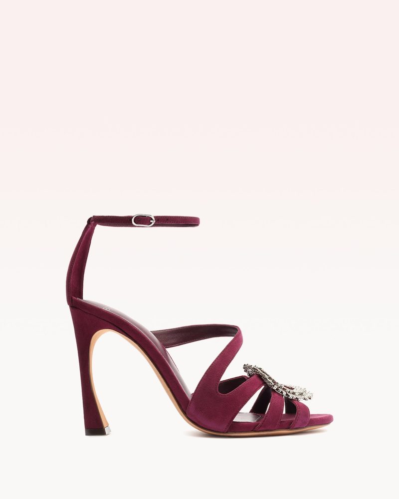 Alicia 100 Berry Sandals Pre Fall 22 - C2 35 Berry Suede