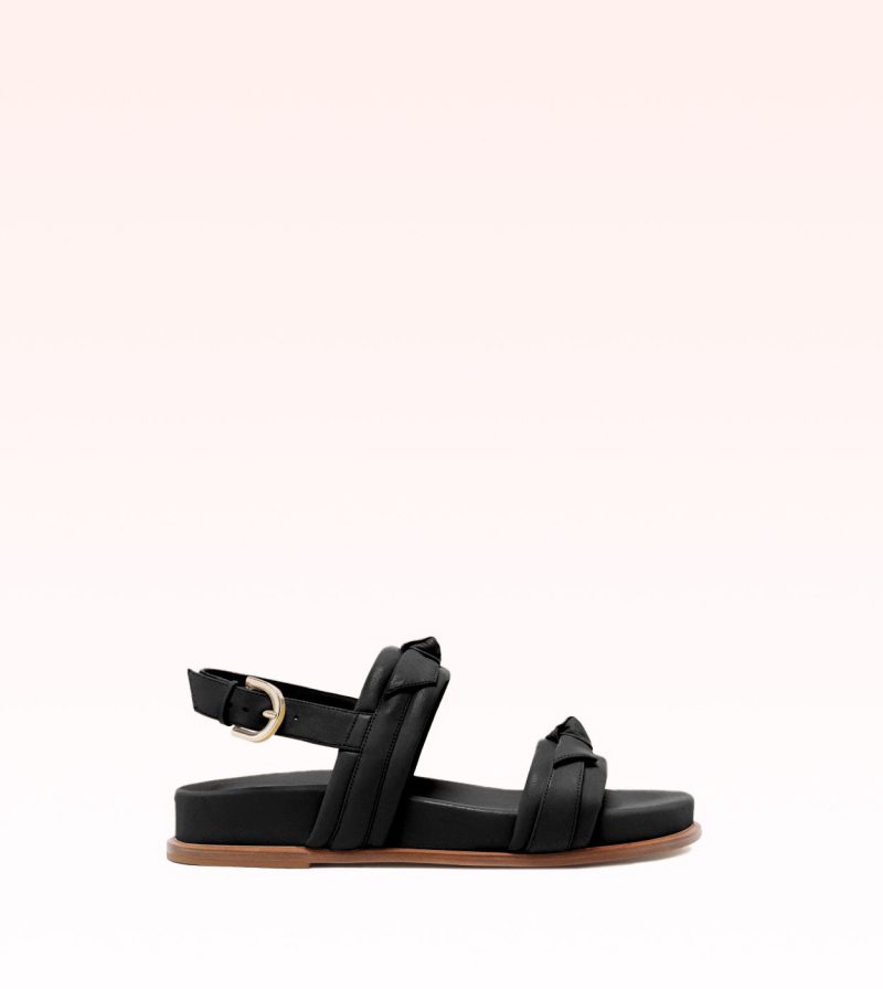 Soft Clarita Sport Sandal Black Flats Mothers Day 24 35 Black Nappa Leather