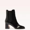 Ava Bootie 60 Black Booties P/24 35 Black Crocco Patent Leather/Nappa Ki