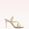 Aysha 85 Golden Sandals Pre Fall 22 - C1 35 Golden Metallic Leather