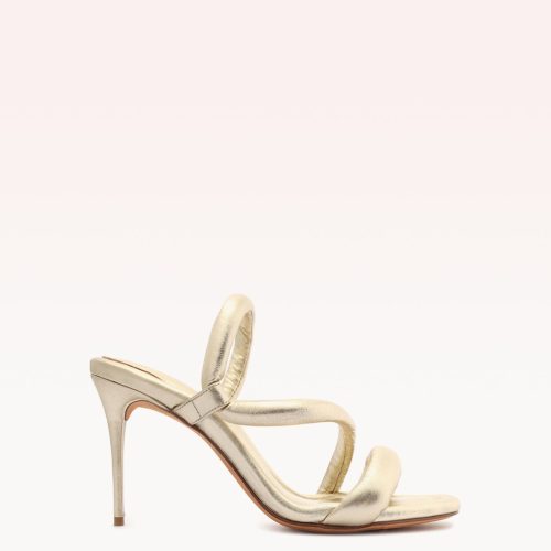 Aysha 85 Golden Sandals Pre Fall 22 - C1 35 Golden Metallic Leather