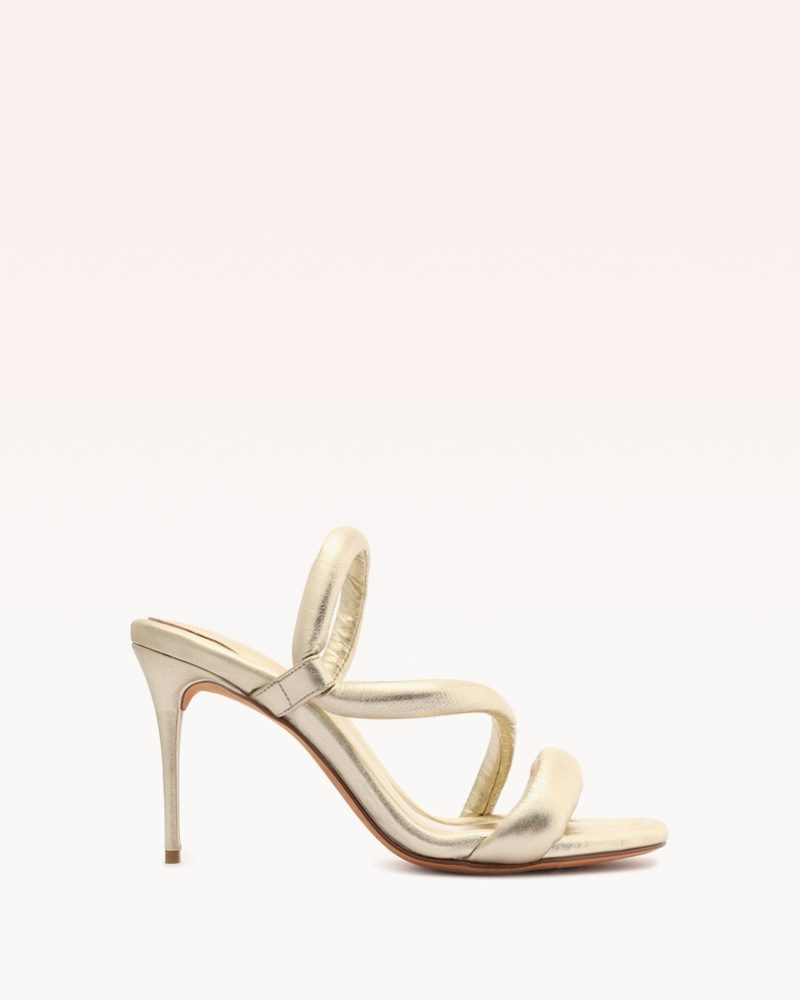 Aysha 85 Golden Sandals Pre Fall 22 - C1 35 Golden Metallic Leather