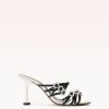 Tracy 85 Black & White Sandals P/24 35 Black New Patent Leather/Nappa Ki