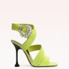 Antonia Crystals Lime Sandals RESORT 23 35 Lime Satin