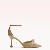 Clarita Flare Pump 85 Semolina Pumps P/24 35 Semolina Nappa Leather & Suede