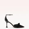 Clarita Flare Pump 85 Black Pumps P/24 35 Nero Nappa Leather & Suede