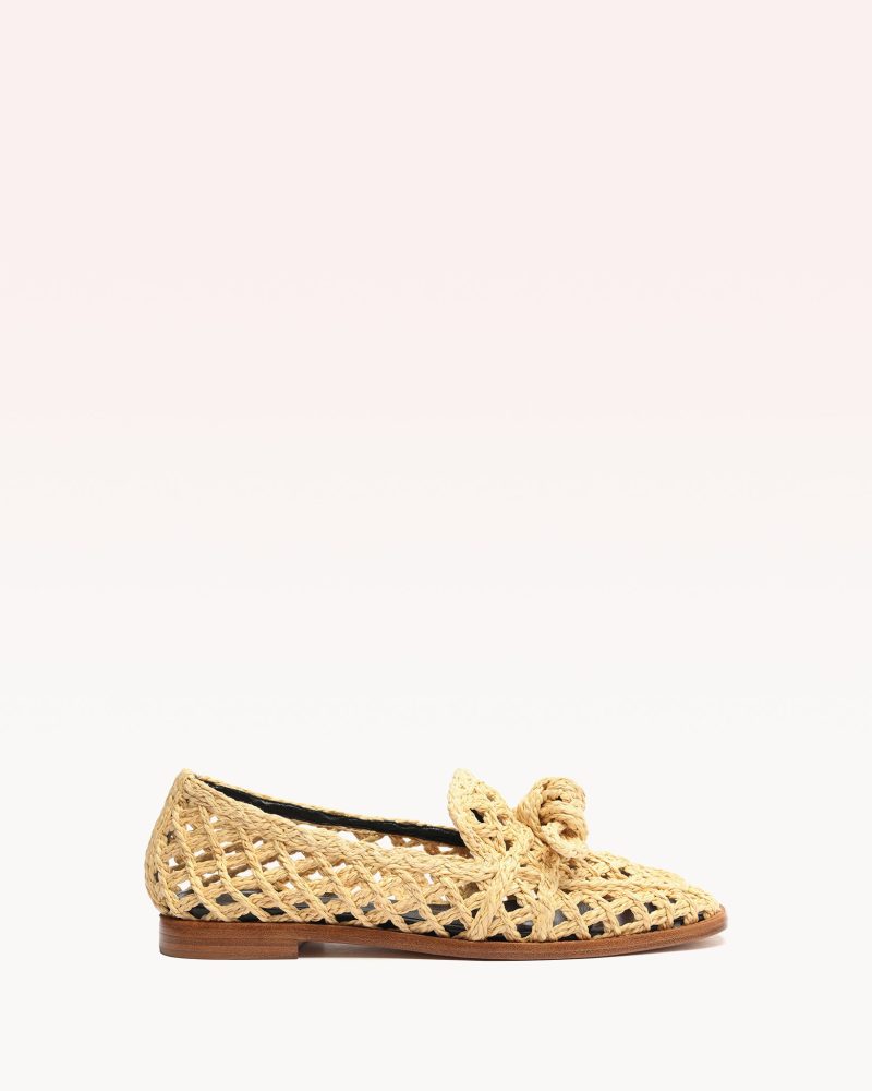 Raffia Clarita Loafer Natural Loafers Resort 23 35 Natural Raffia & Nappa Kiss