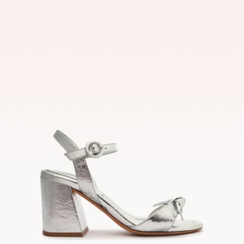 Clarita Flare 75 Metallic Silver Sandals S/23 35 Silver Metallic Leather