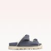 Lolita Sport Sandal Shearling Shadow Blue Flats F/23 35 Shadow Blue Suede Toscano/Mongolia