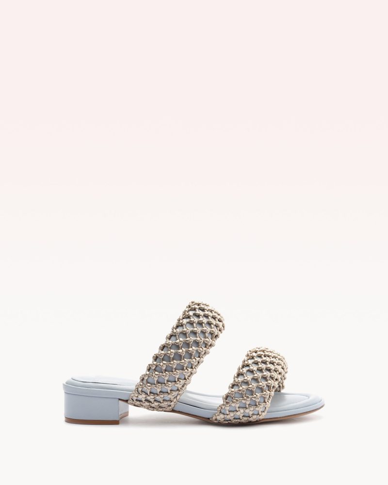 Lilla Woven 30 Flats R/25 35 Serene Blue Nappa Kiss