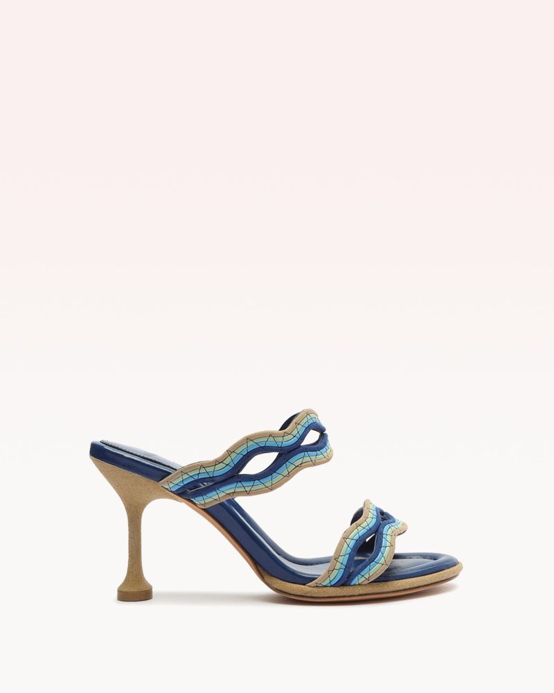 Cassie Mule Multicolor Acqua Mules S/23 35 Multicolor Suede & Nappa Leather