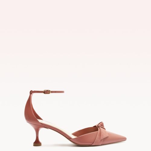 Clarita Flare Pump 60 Clay Pumps P/24 35 Clay Nappa Leather & Suede