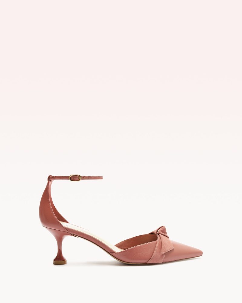 Clarita Flare Pump 60 Clay Pumps P/24 35 Clay Nappa Leather & Suede