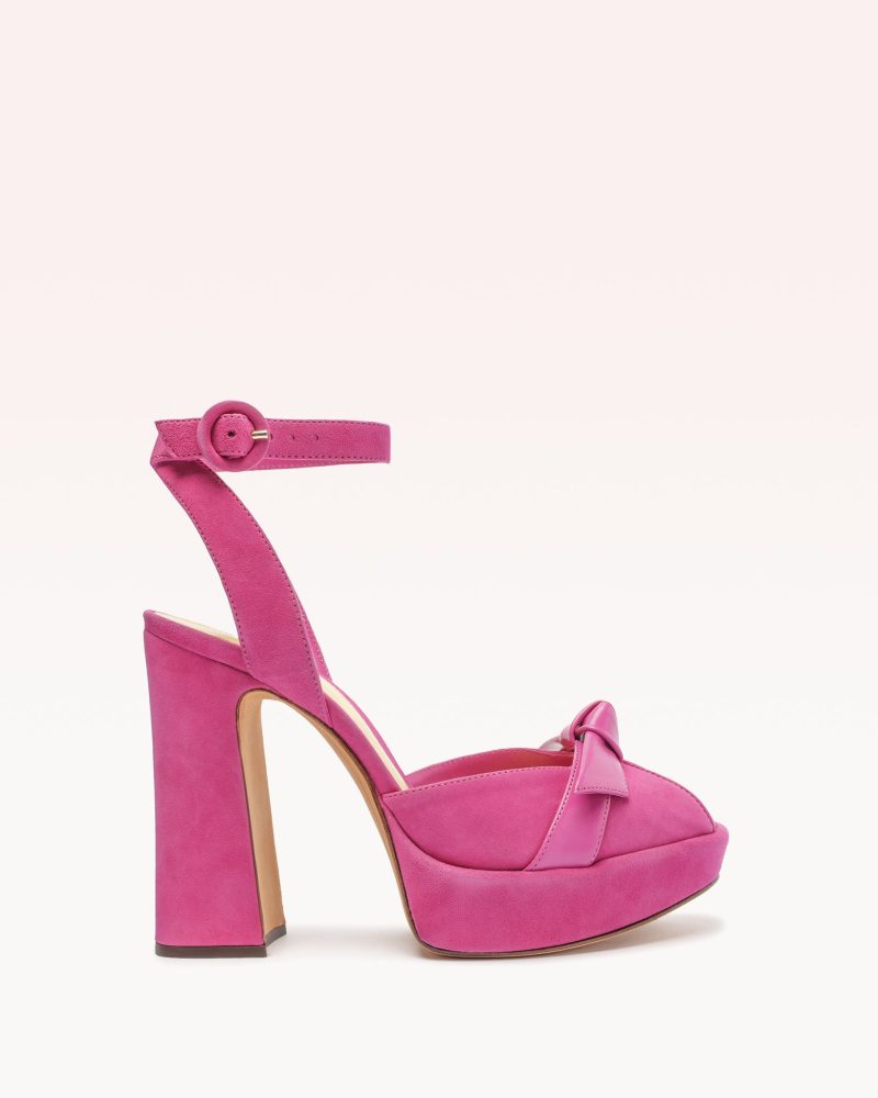 Pepitta 120 Suede Pink Sandals P/23 35 Pink Suede & Nappa Leather