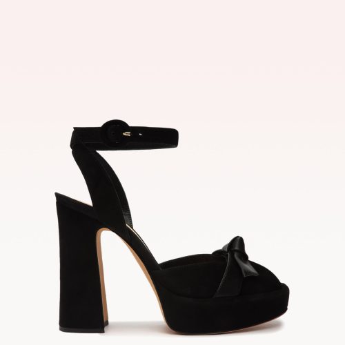 Pepitta 120 Black Sandals PRE FALL 23 35 Black Suede & Nappa Leather